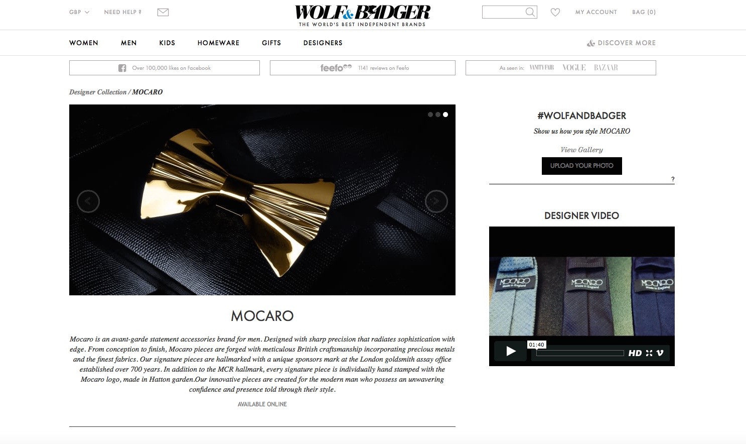Mocaro avant-garde accessories arrives at Wolf and Badger store