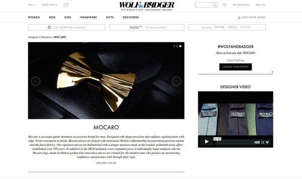 Mocaro avant-garde accessories arrives at Wolf and Badger store