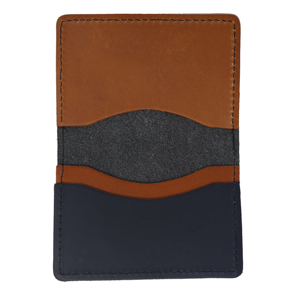 Leather Folded Card Wallet - MOCARO